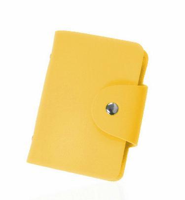 Peněženka pouzdro se zápinkou na doklady světle žlutá 0121