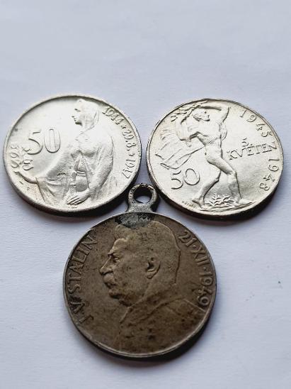 KONVOLUT tří kusů padesátikorun - Numismatika Česko