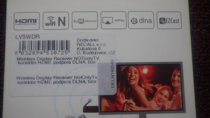 Wireless Display Receiver NOTonlyTV - bezdrátový mediální adaptér