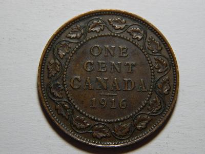 Kanada 1 Cent 1916 XF č35016