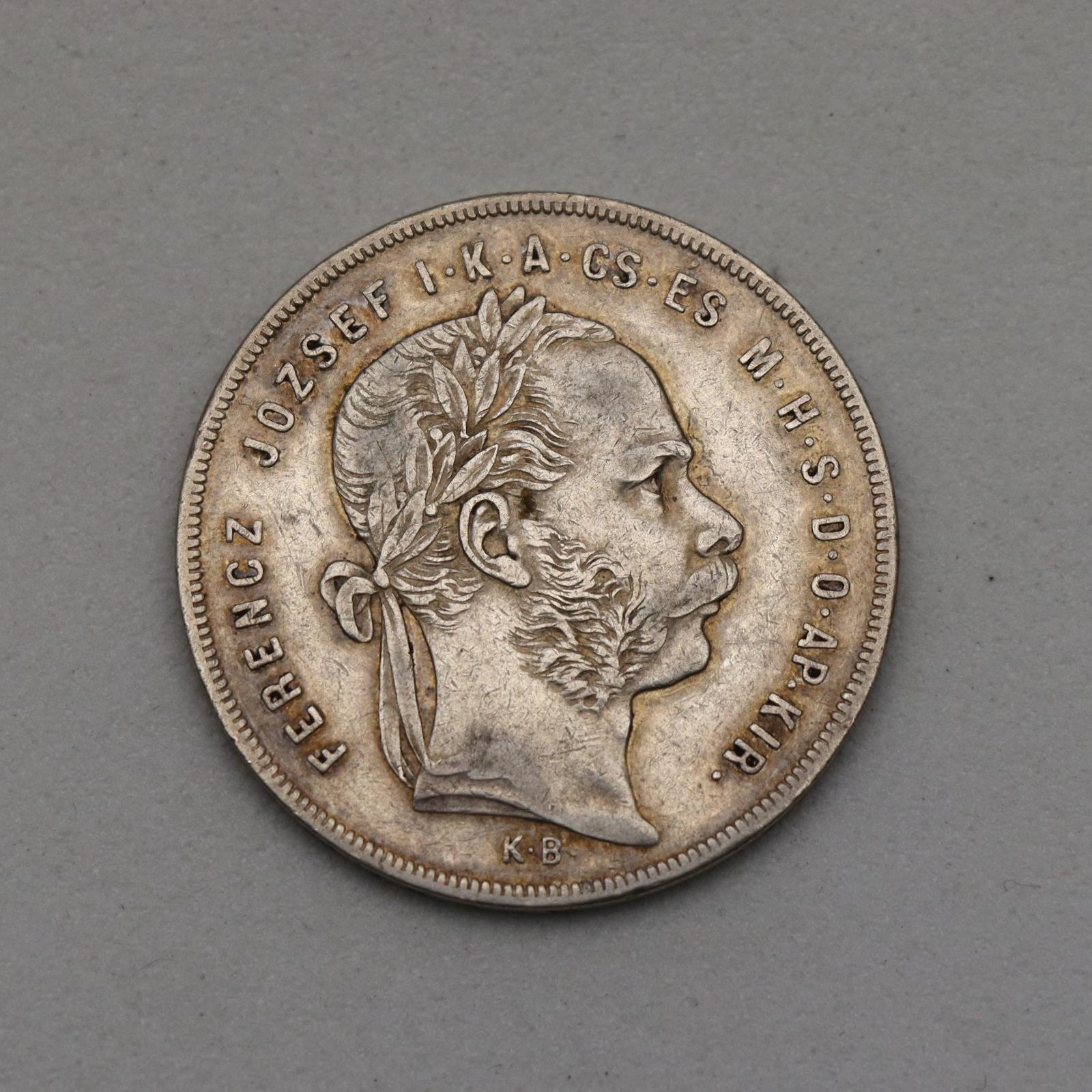 Stříbrný Zlatník FJ I. 1877 KB - Vzácnější! - Numizmatika