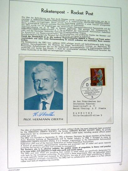 0303 Sbírka známek SVĚT RAKETOVÁ POŠTA +2 luxusní alba - Filatelistické sbírky