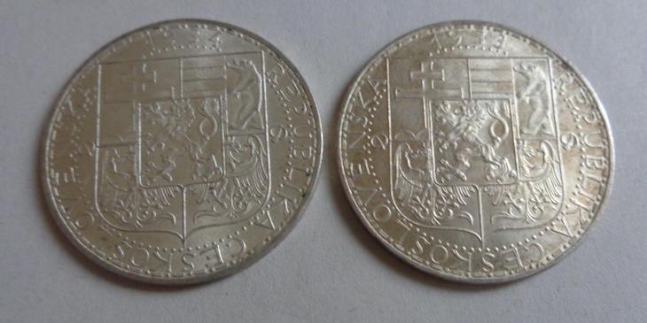 2ks Prvorepublikových stříbrných 20.korun 1933 a 1934 - Numismatika Česko