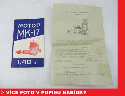 MK-17 1,5 + STRYŽ 1,5 - letecký motor motorek SSSR - 2x NÁVOD
