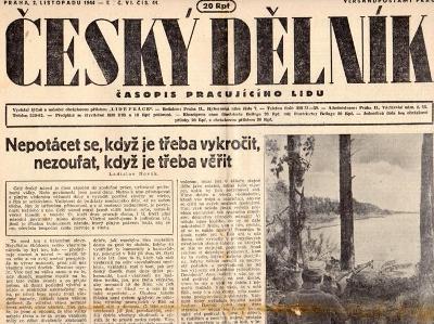 Noviny Český dělník, VI/44, 1944