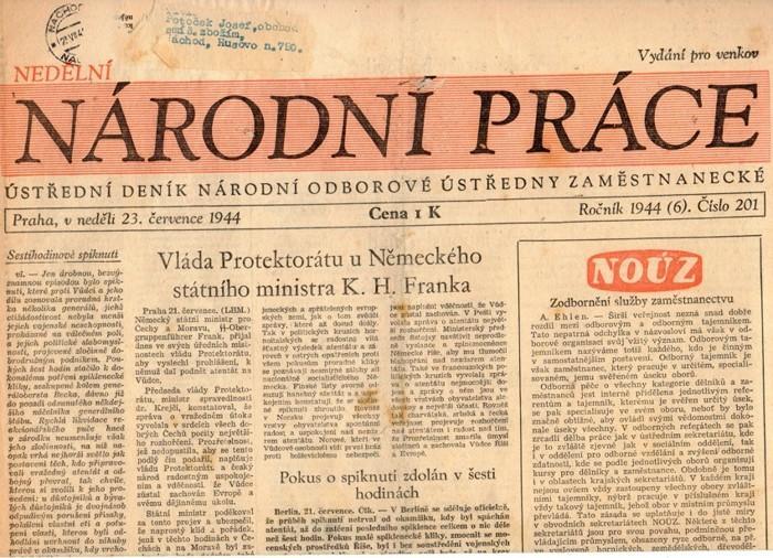 Noviny Národní práce, 6/201, 1944
