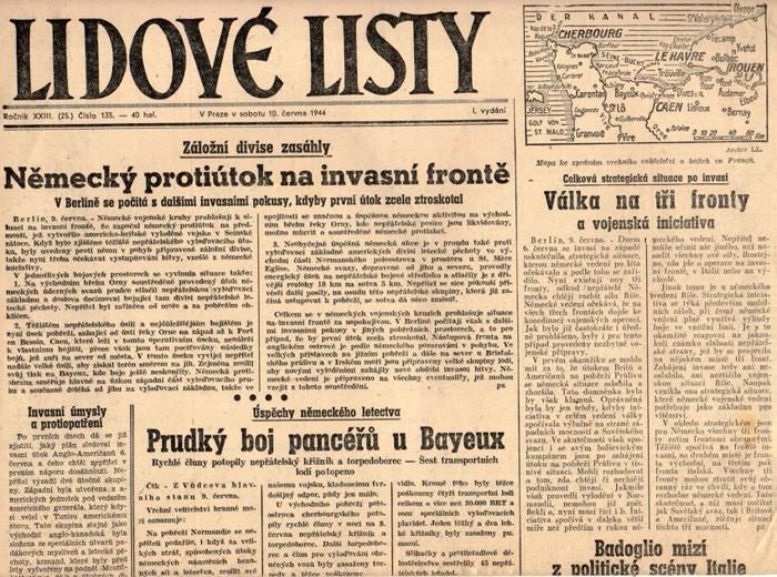 Noviny Lidové listy, XXIII/135, 1944 - Staré tiskoviny