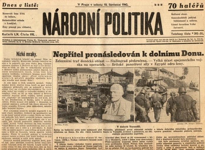 Noviny Národní politika 1942, LX/195