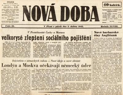 Noviny Nová doba 1942, XLVIII/92