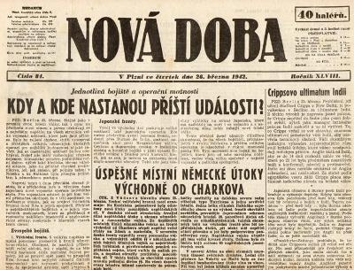 Noviny Nová doba 1942, XLVIII/84