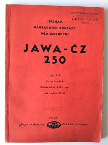 JAWA ČZ 250 typ 353 (příručka z roku 1954)