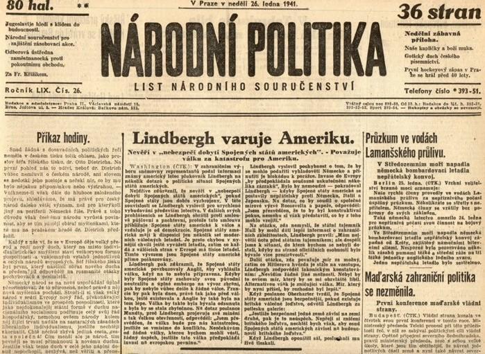 Noviny Národní politika, LIX/26 - Staré tiskoviny