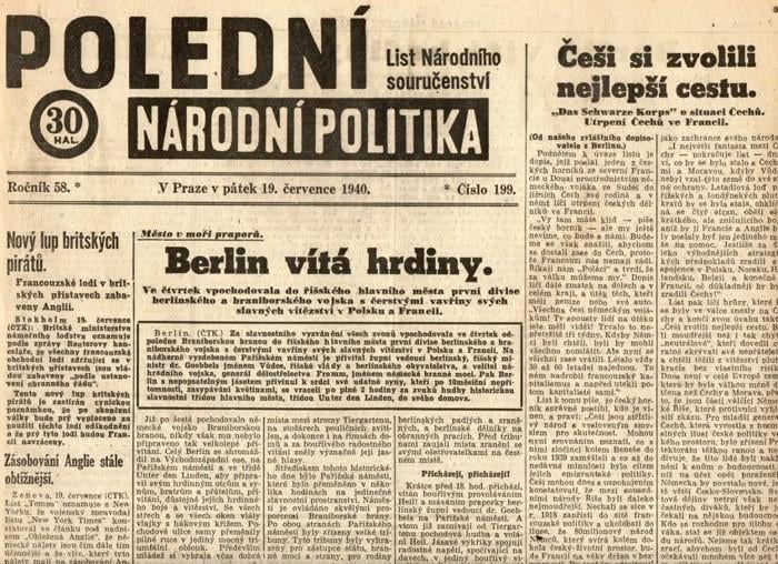 Noviny Polední Národní politika 58/199 - Staré tiskoviny