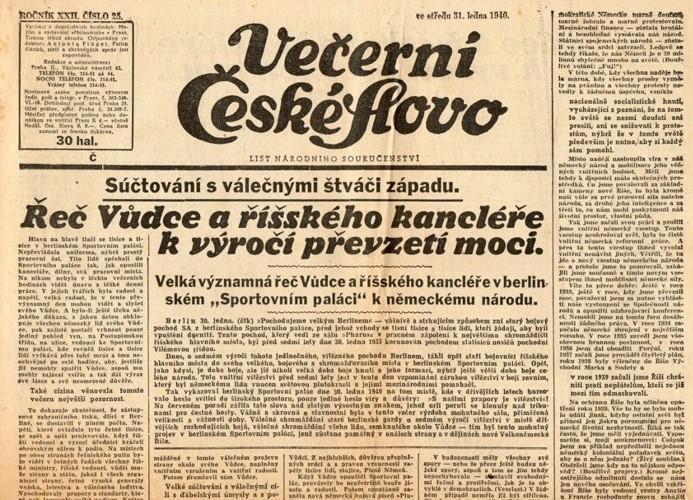 Noviny Večerní České slovo, XXII/25