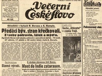 Noviny Večerní České slovo, XXIIII/109