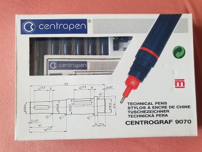 Rýsovací pera Centropen Centrograf 9070, nepoužité - 6 kusů, od 1Kč