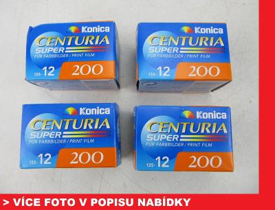 KONICA Centuria SUPER 135-12 / 200 - 4x NOVÝ FILM, EXP. 1/2005