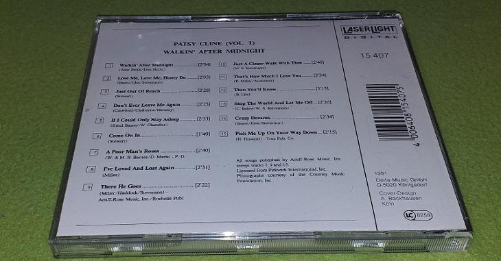 CD Patsy Cline - Vol. 1 - Walkin' After Midnight