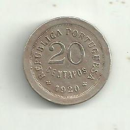 20 Centavos Portugalsko 1920