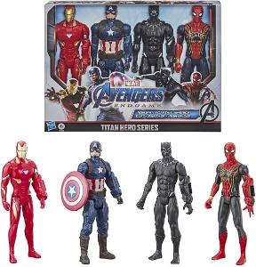 Avengers Sada 4 Figurek 30 cm Hasbro Panter Iron Man Amerika Spiderman
