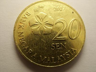 Malajsie(Malaysia), 20 Sen z roku 2017