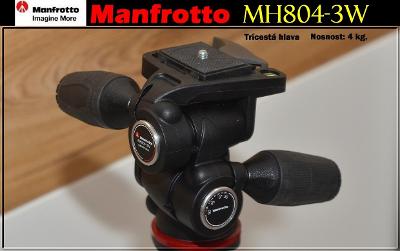💥 STATIVOVÁ HLAVA: Manfrotto MH804-3W **3 cestá*Nosnost: 4 kg**TOP👍