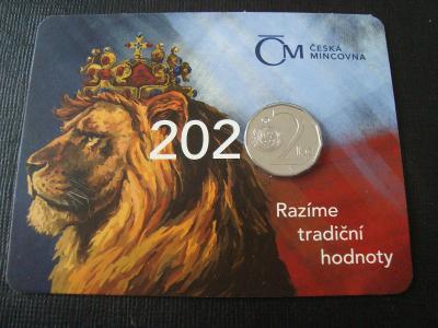 2 Kč Český lev 2022 blistr