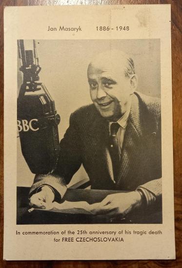Rarita!!! Jan Masaryk foto z projevu z radia BBC vydáno v Torontu