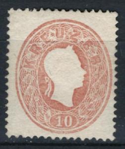 Rakousko / ÖSTERREICH - 3. emise - 1860 - Mi. 21 * - zk. značka