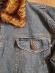 Dámska riflová bunda s kožušinovým golierom vel.L. - Dámske oblečenie