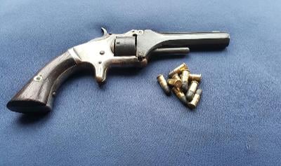 Historický revolver Smith Wesson cal.22RF 1869 Pěkný pův.stav