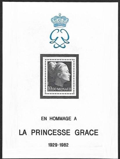 Monako 1983 ** kňažná Grace komplet bl. 22 - Známky
