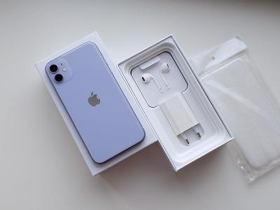 APPLE iPhone 11 64GB Purple - ZÁRUKA 12 MĚSÍCŮ - TOP STAV - KOMPLETNÍ
