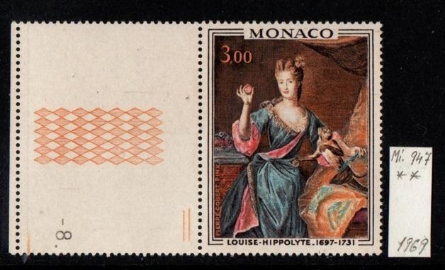 Monako-1969 Louise-Hipolyte Mi. 947** - Známky
