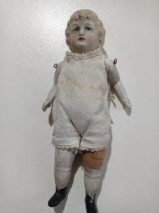 Stará celoporcelánová panenka 19 cm