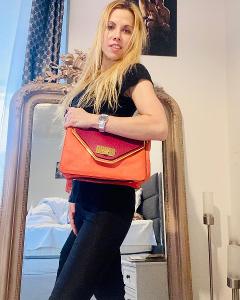 Luxusní kabelka Chloé Orange-Red Drew Leather Bag Golden,PC 44.650,-Kč