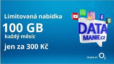 Datová SIM O2 100 GB - Datamania - NOVÉ NEROZBALENÉ