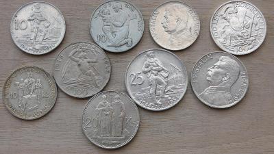 Lot - 9 ks mincí ČSR