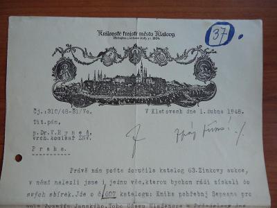 Klatovy-Městské museum Dr.Karla Hostaše-žádost o nákup u p.Zinka-aukce