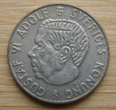 Mince Švédsko Ag - 1 krona/koruna 1960; stav viz fota