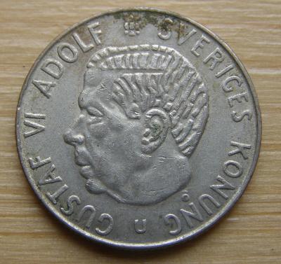 Mince Švédsko Ag - 1 krona/koruna 1963; stav viz fota
