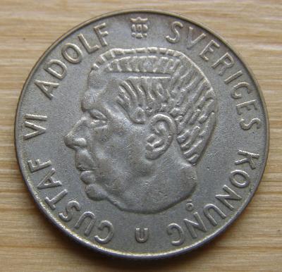 Mince Švédsko Ag - 1 krona/koruna 1964; stav viz fota