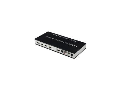 4x1 HDMI přepínač a audio dělič UHD 4K 3D HDMI 2.0 ARC Toslink +RCA