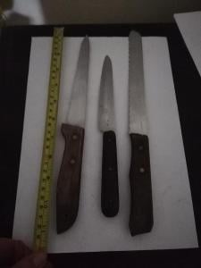 Nože staré dřevěné rukojeti 