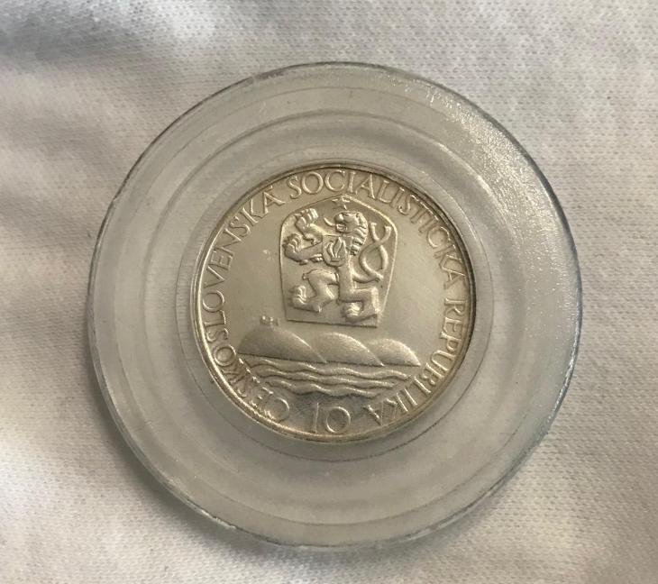 🌶R!Stříbrná mince10 kčs PROOF - Academia Istropolitana 1967,4.869ks - Numismatika Česko