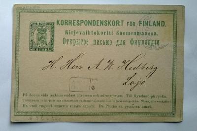 Finsko, 1873, koresp. lístek