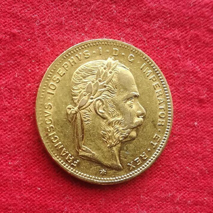 8 zlatník 1879 František Josef I. rakouská ražba !!! - Zlaté mince a dukáty - numismatika