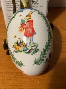 Porcelánová ozdoba - Velké vejce zn. Hutchenreuther