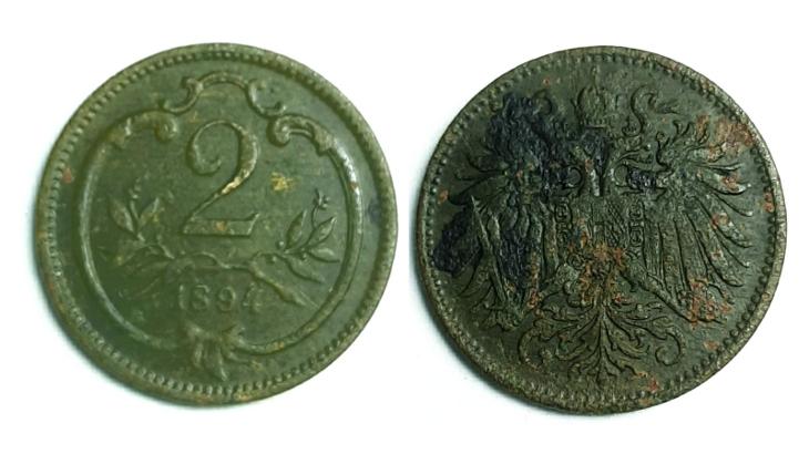 Rakousko-uhersko 2 Heller 1894 - Rakousko-Uhersko numismatika