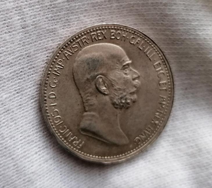 1 koruna 1908 jubilejní, mincovna Vídeň, František Josef I.